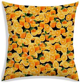 RADANYA Orange Fruit Cushion Cover 16x16 inch