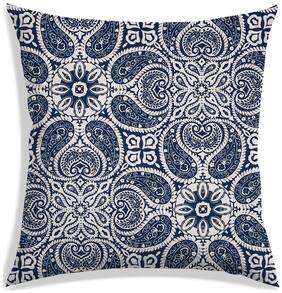 RADANYA Paisley Polyester Off-white Cushion Cover ( Large , Pack of 1 )
