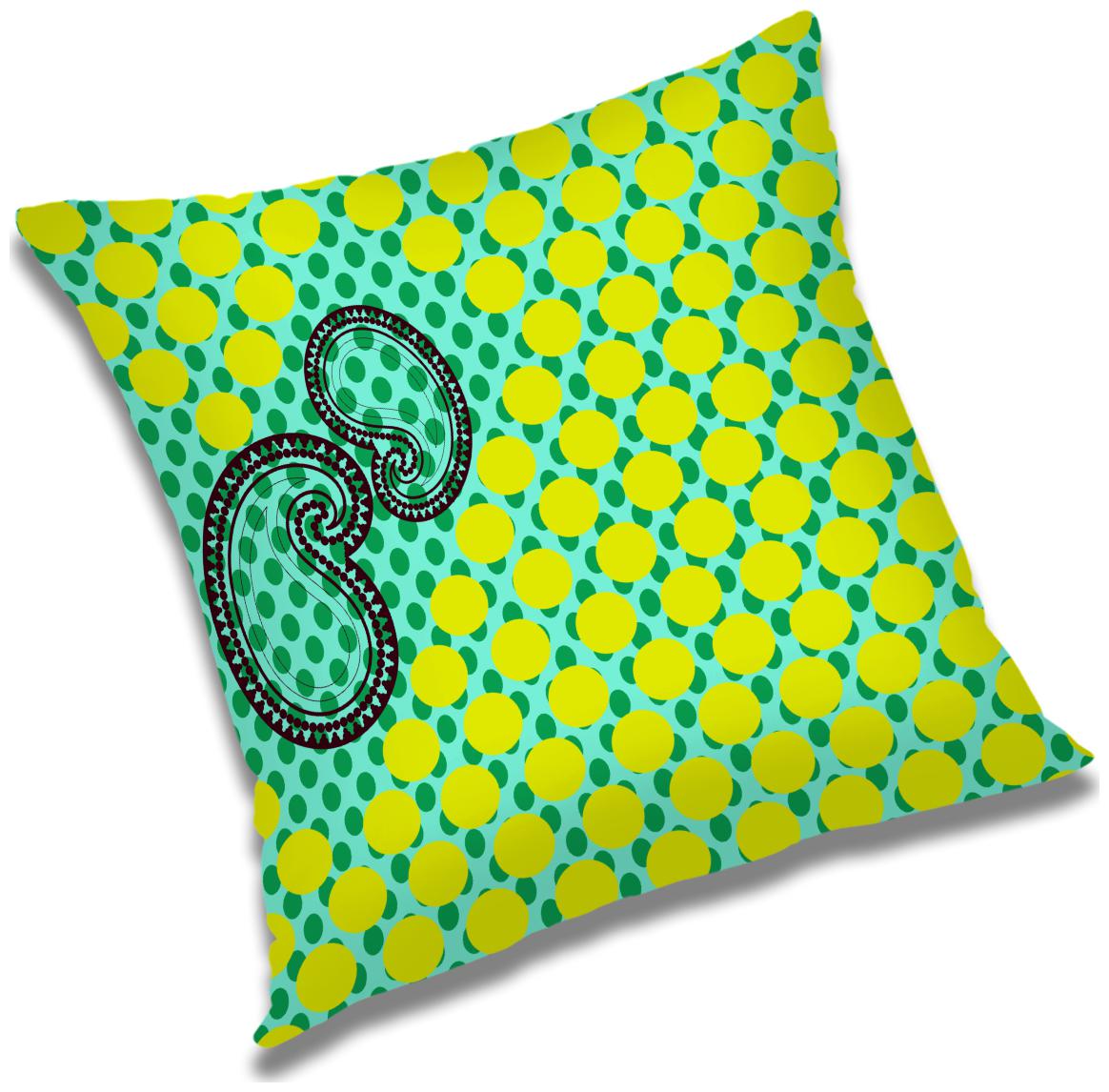

RADANYA Paisley Polyester Green Cushion Cover ( Large Pack of 1 )