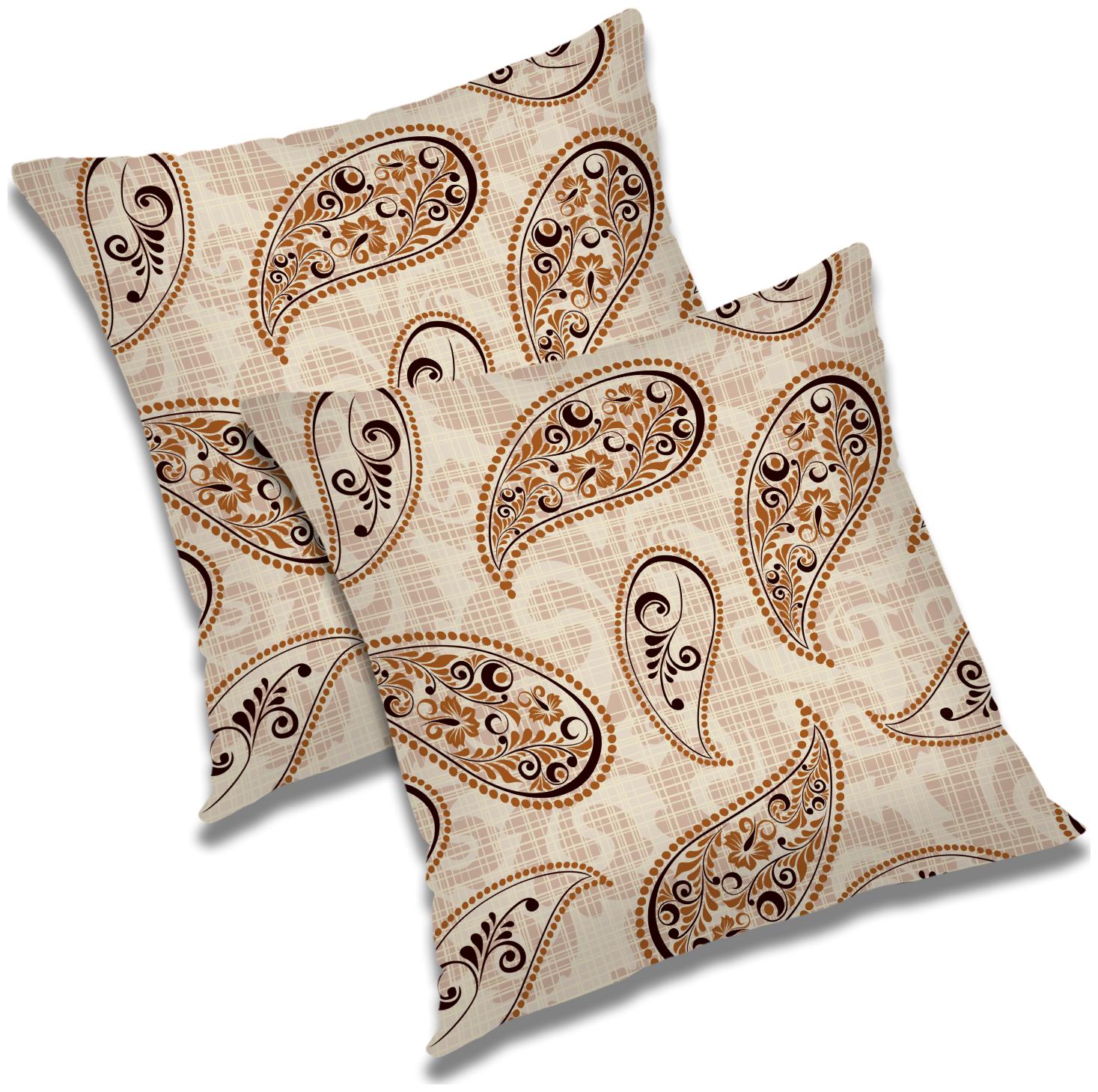 

RADANYA Paisley Cushion Cover with Filler 24x24 inch