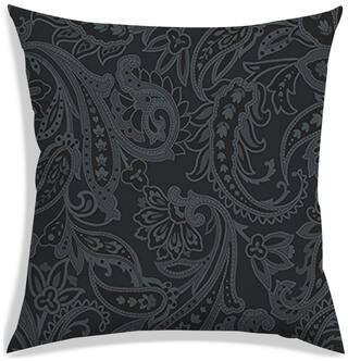 RADANYA Paisley Polyester Black Cushion Cover ( Regular , Pack of 1 )