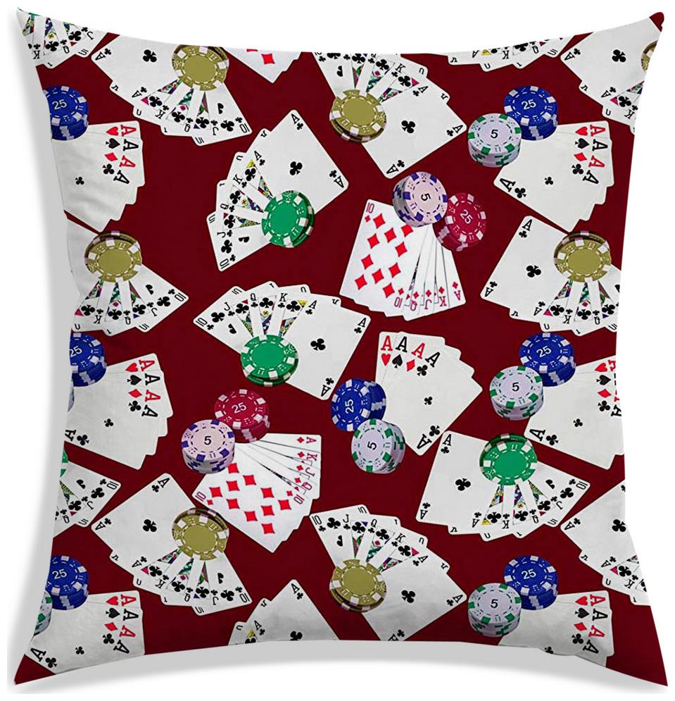 

RADANYA Printed Polyester Red Cushion Cover ( Large Pack of 1 )
