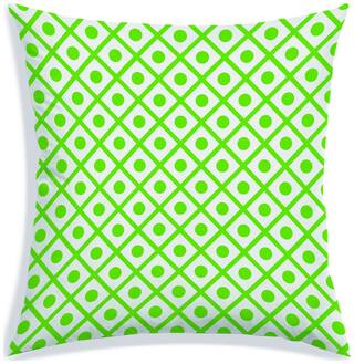RADANYA Polka dot Polyester Green Cushion Cover ( Large , Pack of 1 )