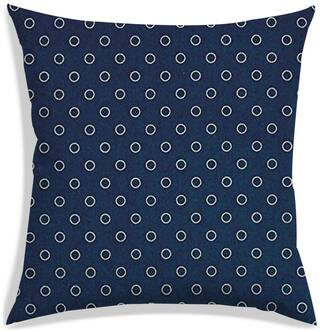 RADANYA Polka dot Polyester Blue Cushion Cover ( Regular , Pack of 1 )