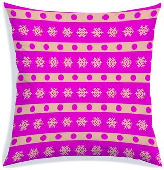 RADANYA Polka dot Polyester Pink Cushion Cover ( Small , Pack of 1 )