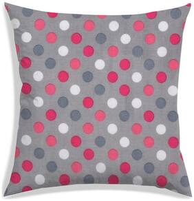RADANYA Polka dot Polyester Grey Cushion Cover ( Extra large , Pack of 1 )