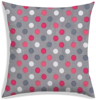 RADANYA Polka dot Polyester Grey Cushion Cover ( Extra large , Pack of 1 )