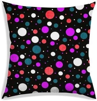 RADANYA Polka dot Polyester Black Cushion Cover ( Extra large , Pack of 1 )