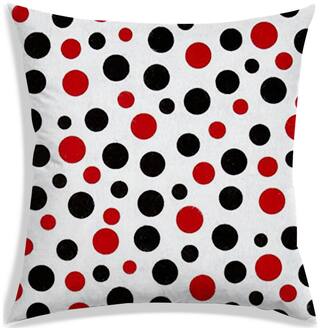 RADANYA Polka dot Polyester White Cushion Cover ( Small , Pack of 1 )
