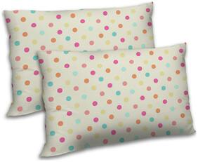 RADANYA Polyester Polka Dot Pillow Covers ( Pack of 2 , Turquoise )