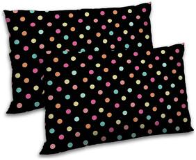 RADANYA Polyester Polka Dot Pillow Covers ( Pack of 2 , Yellow )