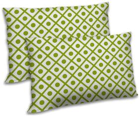 RADANYA Polyester Printed Pillow Covers ( Pack of 2 , Green )