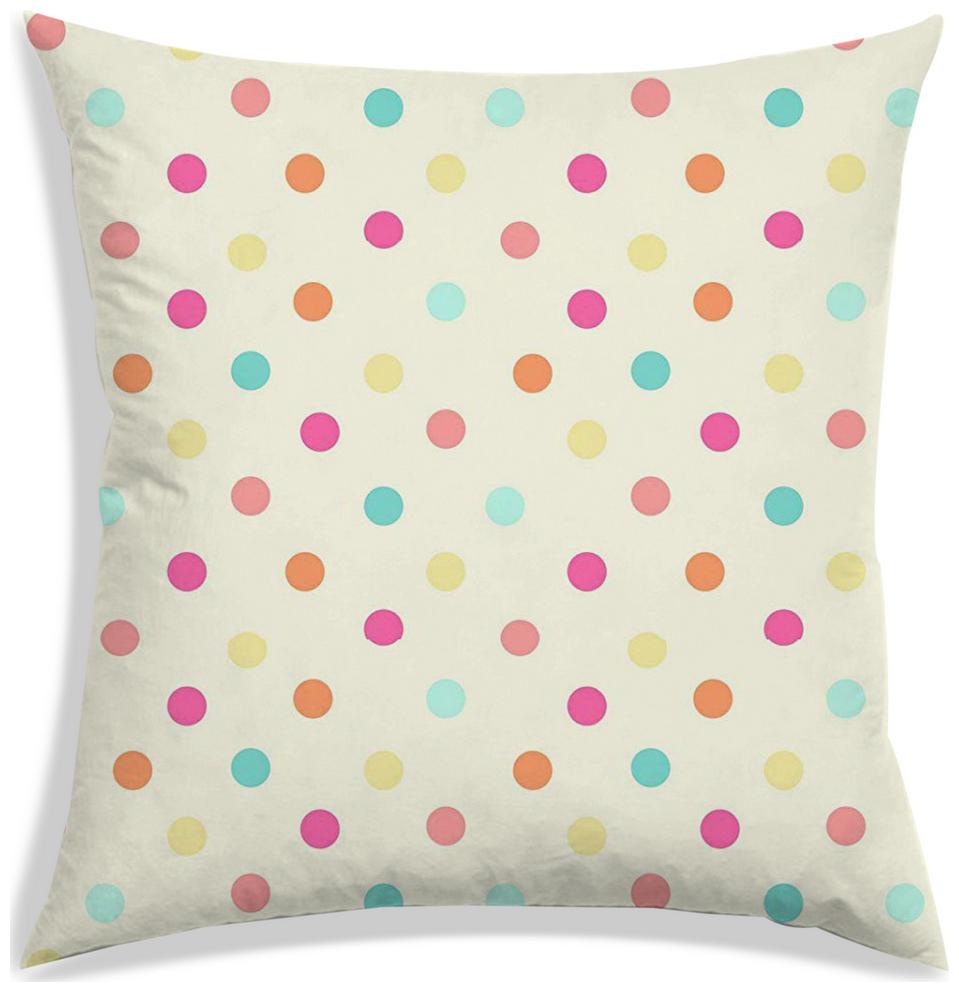 

RADANYA Polka dot Polyester Blue Cushion Cover ( Regular Pack of 1 )
