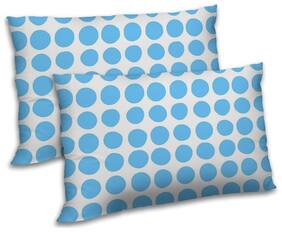 RADANYA Polyester Printed Pillow Covers ( Pack of 2 , White )