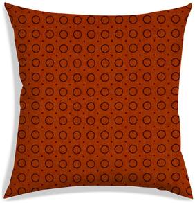 RADANYA Polka dot Polyester Brown Cushion Cover ( Large , Pack of 1 )