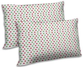 RADANYA Polyester Polka Dot Pillow Covers ( Pack of 2 , White )