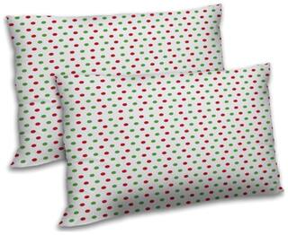 RADANYA Polyester Polka Dot Pillow Covers ( Pack of 2 , White )