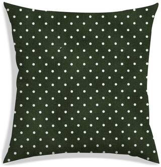 RADANYA Polka dot Polyester Green Cushion Cover ( Large , Pack of 1 )