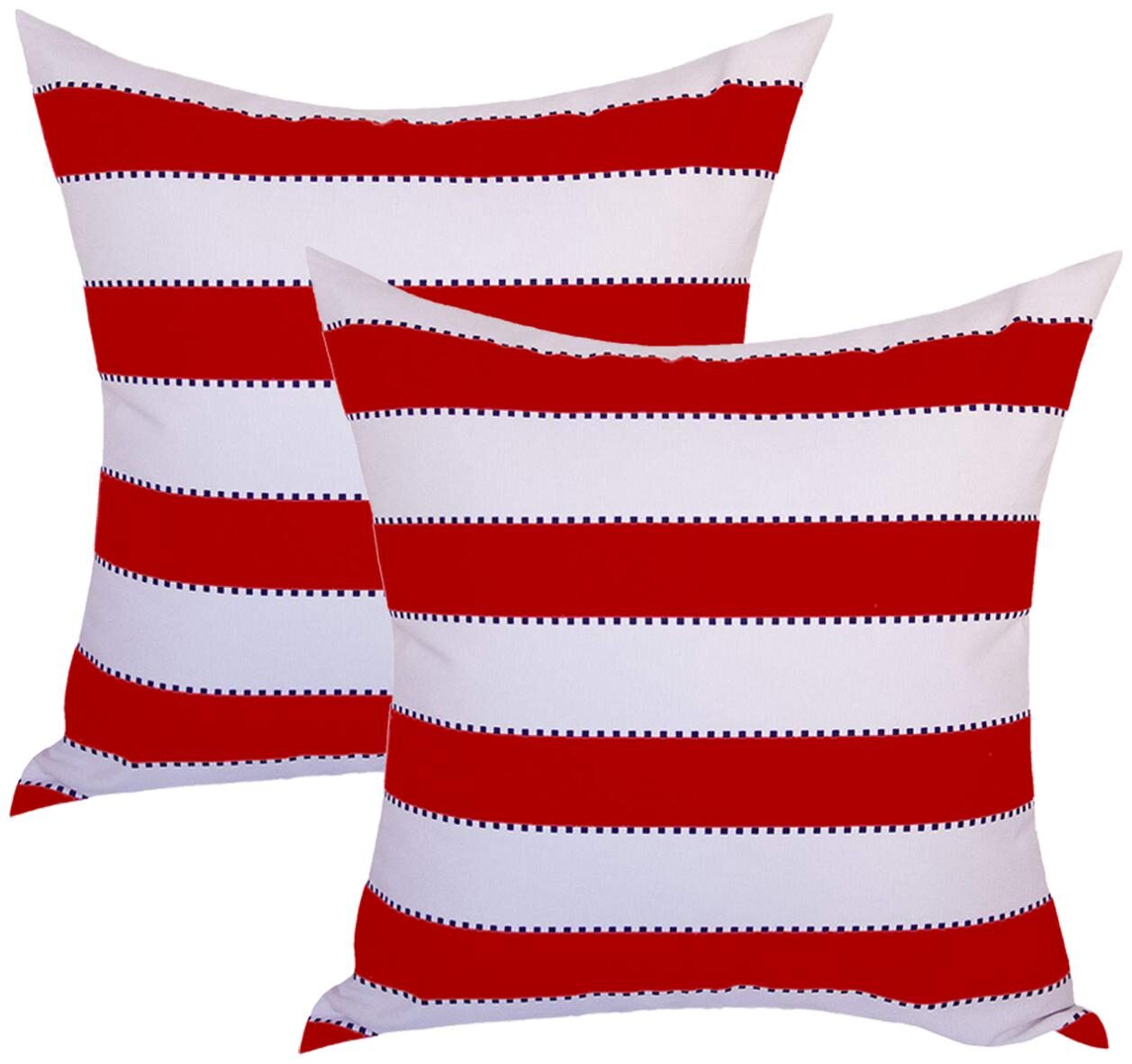 

RADANYA Polyster Geometric Design Decorative Throw Pillow Cushion Covers - 18 x 18 inch-Insert Included Set of 2