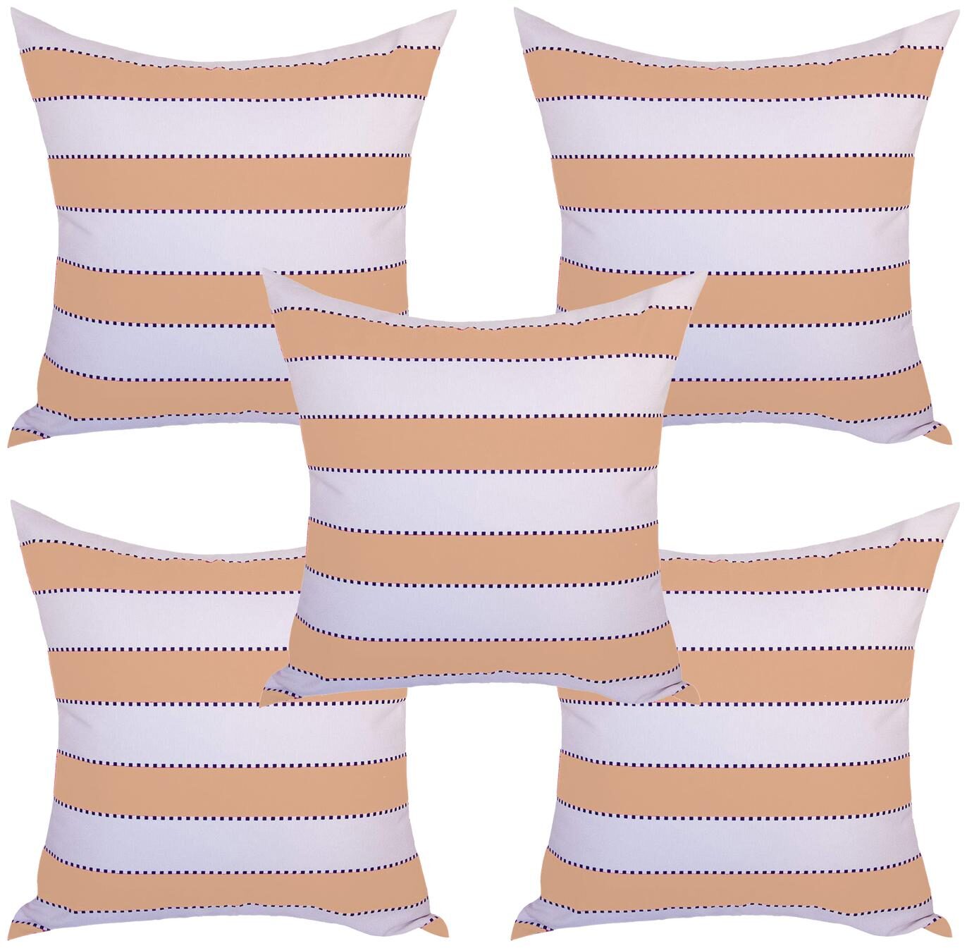 

RADANYA Geometric Polyester Orange Cushion Cover ( Regular Pack of 5 )