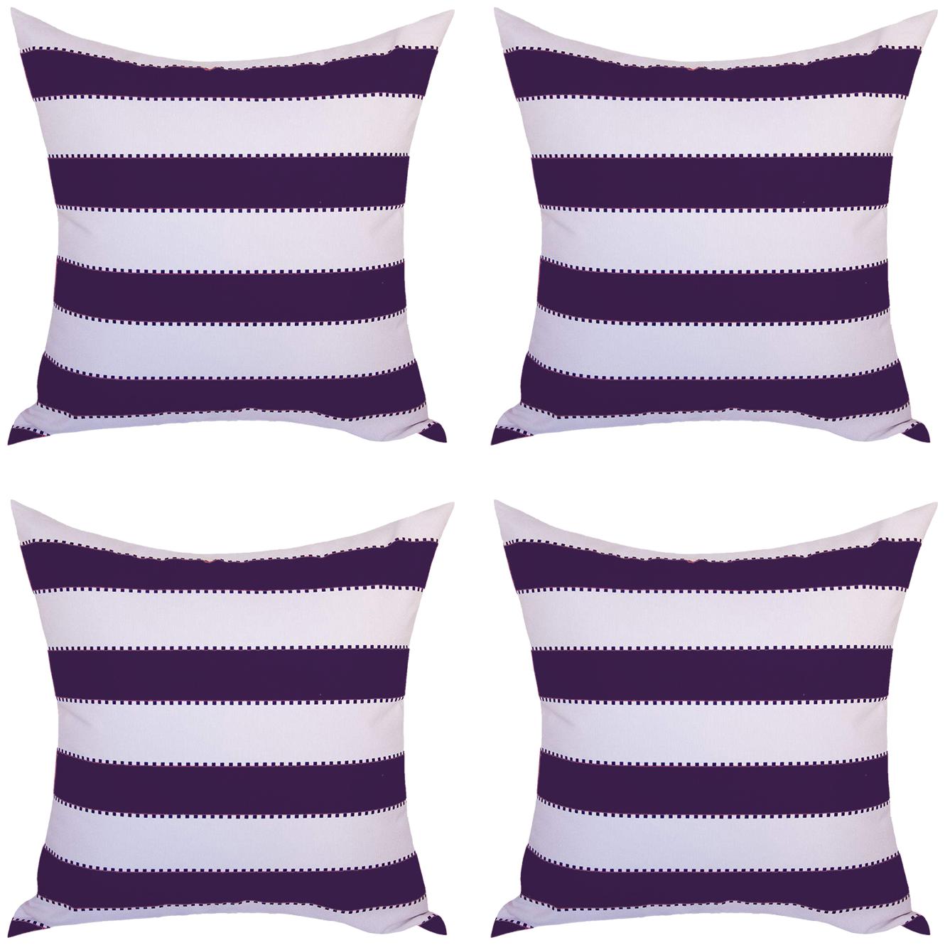 

RADANYA Polyster Geometric Design Decorative Throw Pillow Cushion Covers - 12 x 12 inch(With Filler) Set of 4