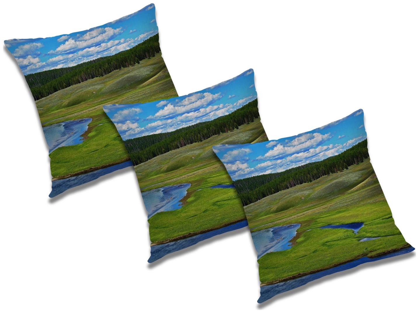 

RADANYA Printed Cushion Cover with Filler (Set of 3) 24x24 inch