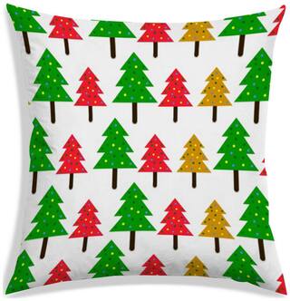 RADANYA Printed Polyester White Cushion Cover ( Small , Pack of 1 )