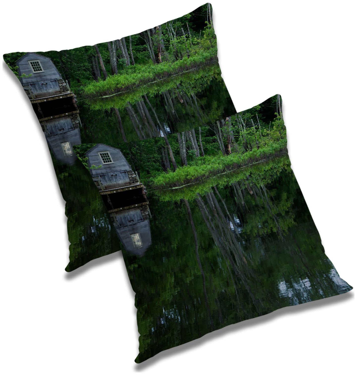 

RADANYA Printed Cushion Cover with Filler (Set of 2) 12x12 inch