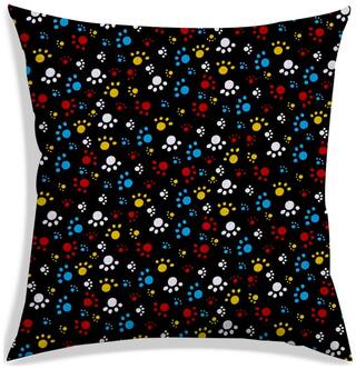 RADANYA Printed Polyester Black Cushion Cover ( Large , Pack of 1 )