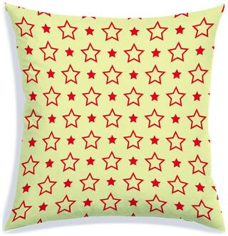 RADANYA Printed Polyester Cream Cushion Cover ( Large , Pack of 1 )