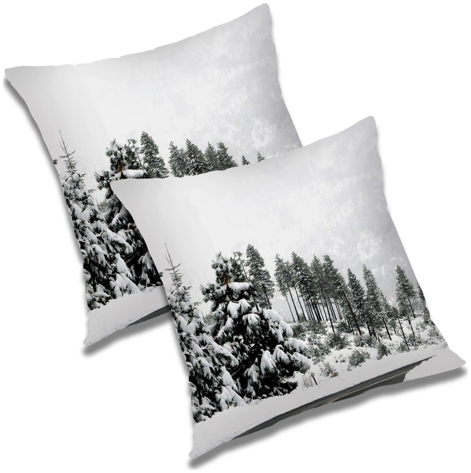 

RADANYA Printed Cushion Cover with Filler Set 18x18 inch