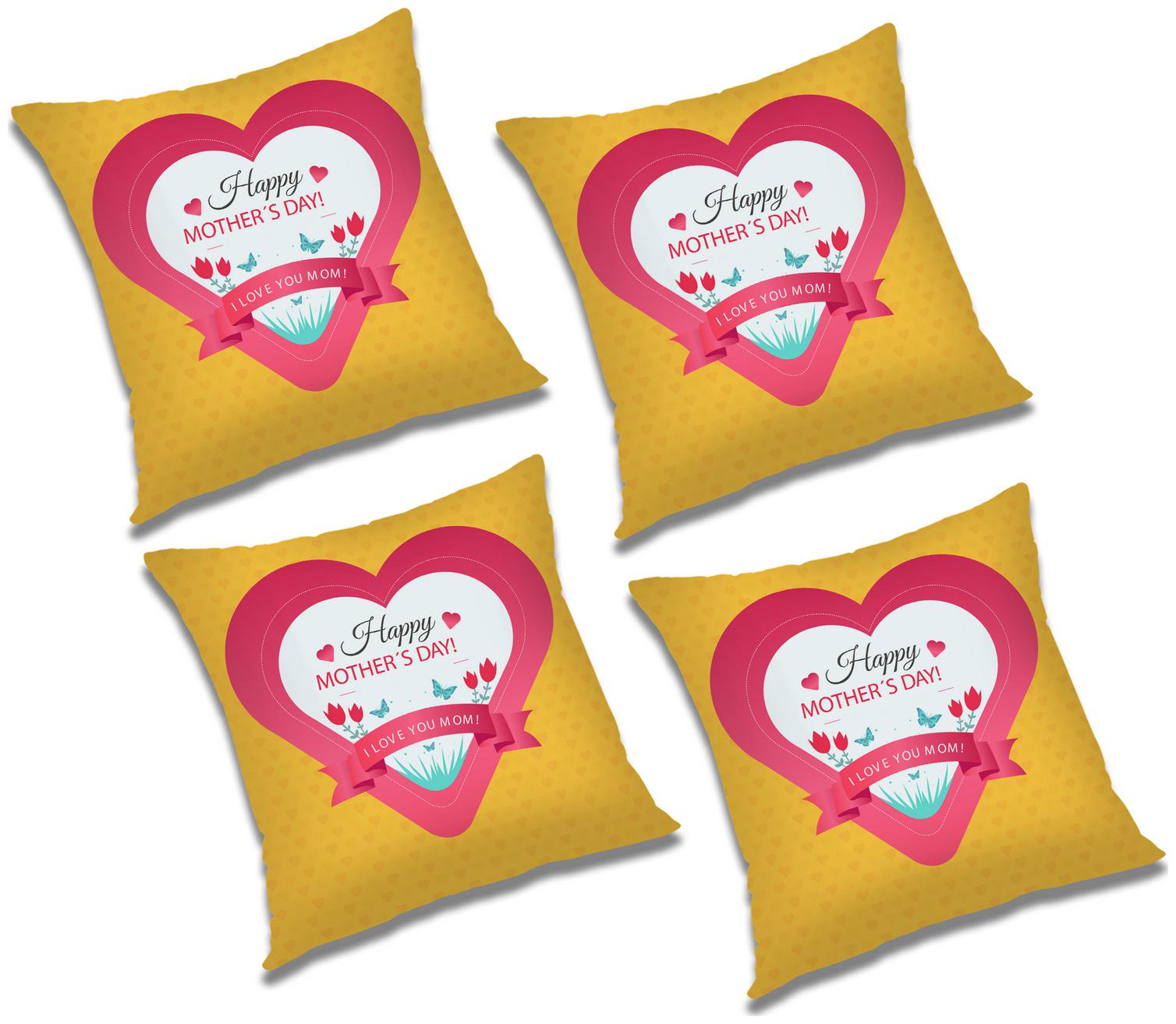 

RADANYA Printed Cushion Cover with Filler (Set of 4) 24x24 inch