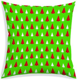 RADANYA Printed Polyester Green Cushion Cover ( Small , Pack of 1 )