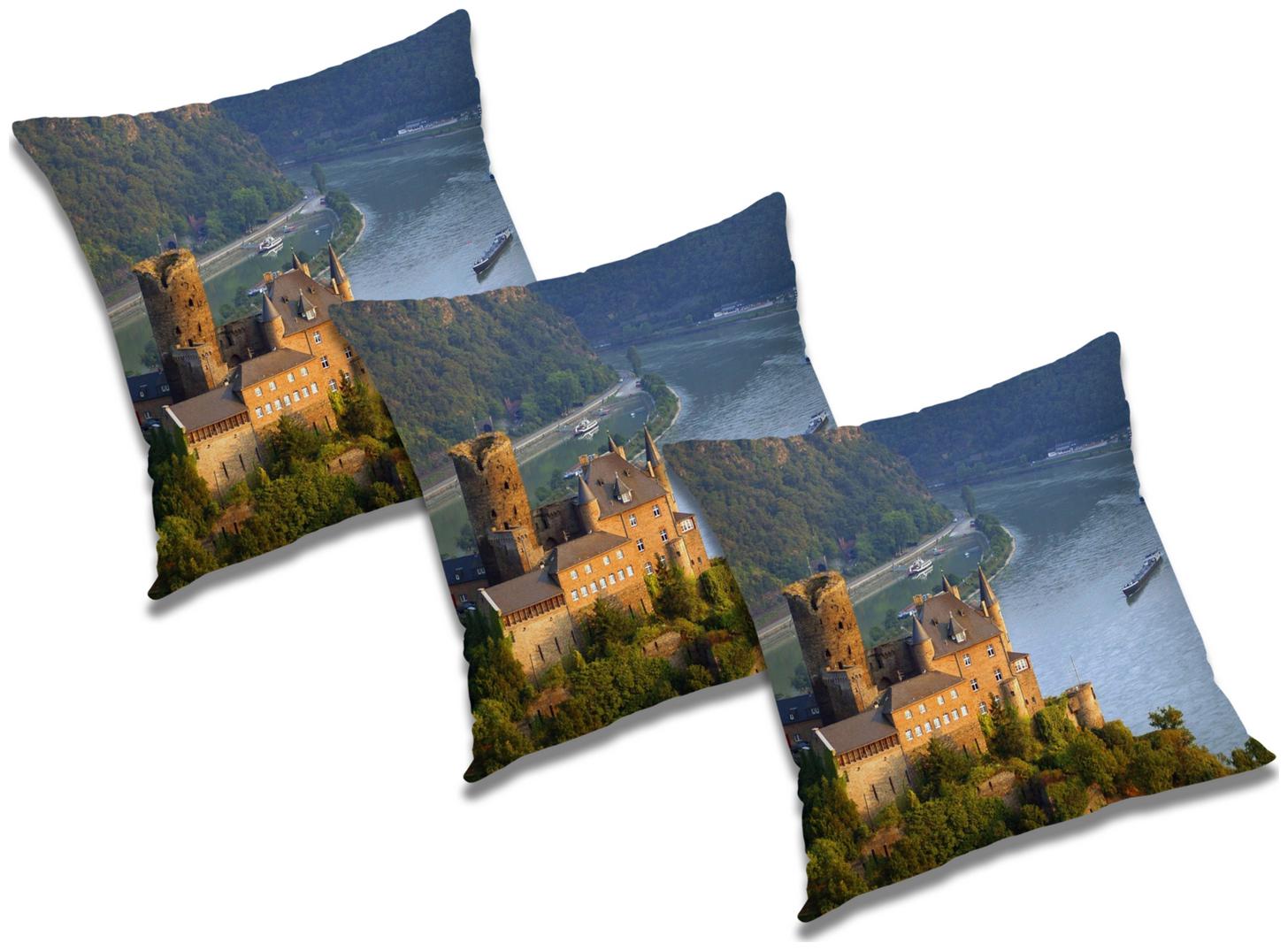 

RADANYA Printed Cushion Cover with Filler (Set of 3) 16x16 inch