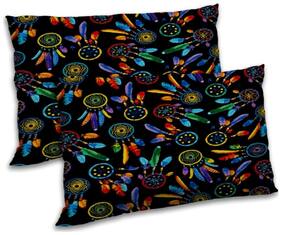 RADANYA Polyester Printed Pillow Covers ( Pack of 2 , Black )