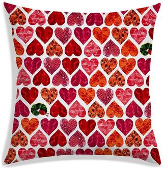 RADANYA Printed Polyester White Cushion Cover ( Large , Pack of 1 )