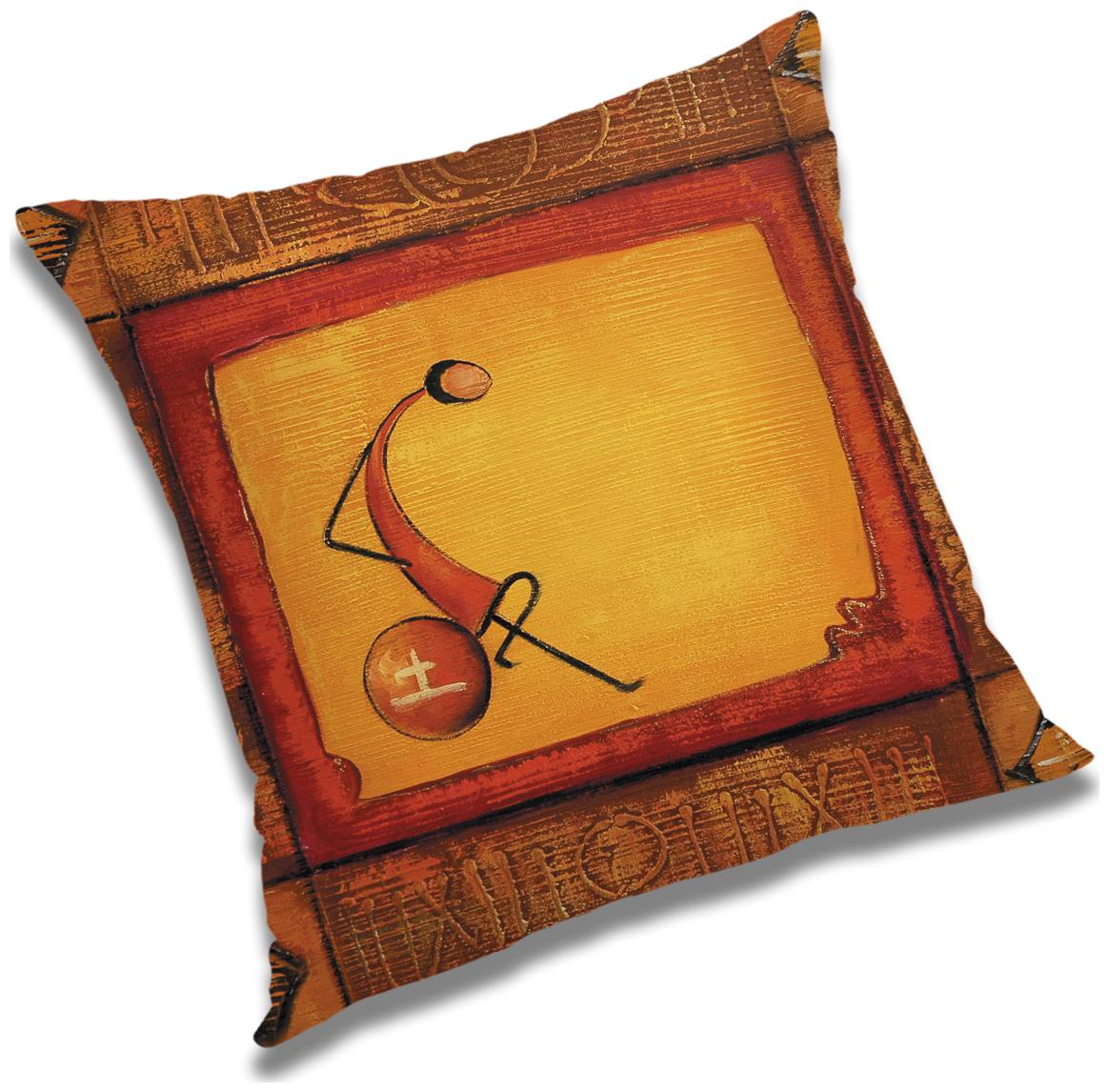 

RADANYA Printed Polyester Brown Cushion Cover ( Large Pack of 1 )