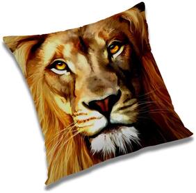 RADANYA Printed Polyester Orange Cushion Cover ( Small , Pack of 1 )