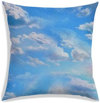 RADANYA Printed Polyester Blue Cushion Cover ( Extra large , Pack of 1 )