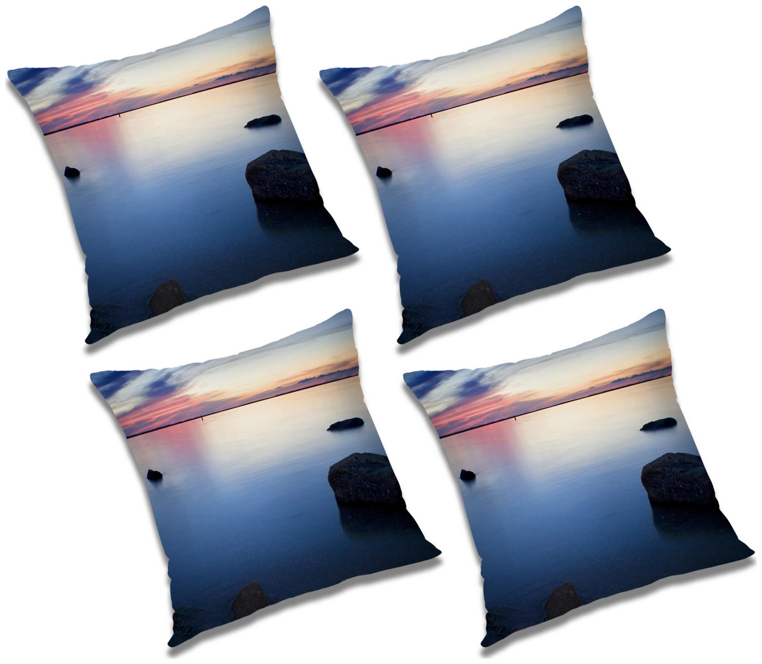 

RADANYA Printed Cushion Cover with Filler (Set of 4) 24x24 inch