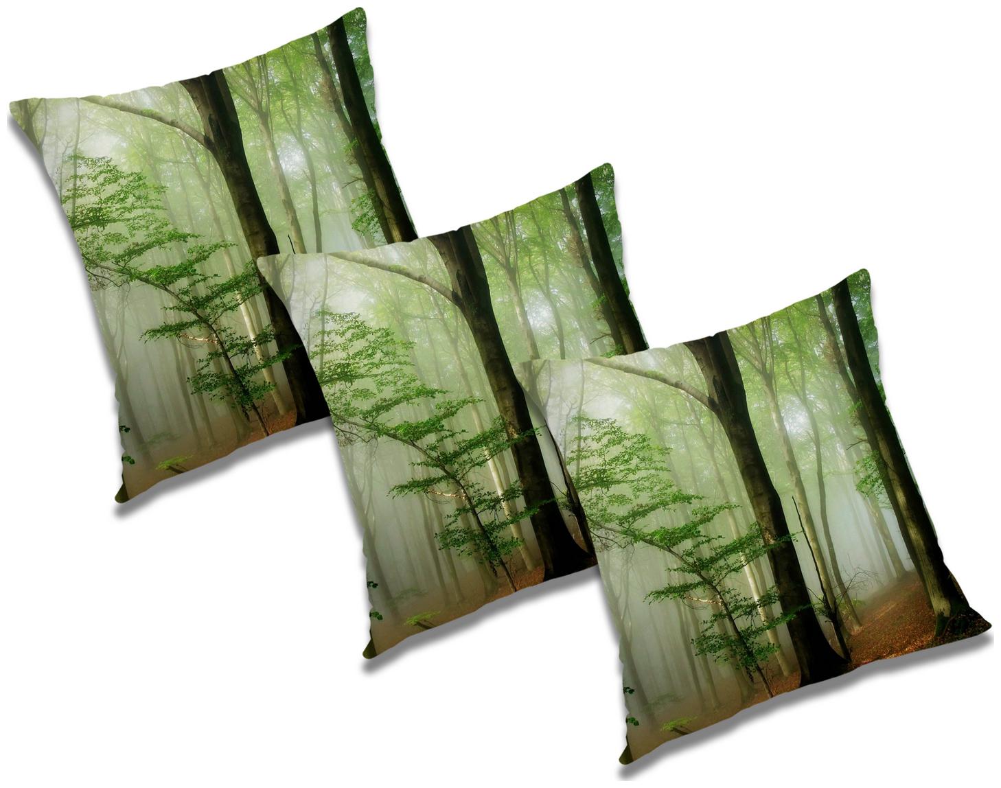 

RADANYA Printed Cushion Cover with Filler (Set of 3) 12X12 inch