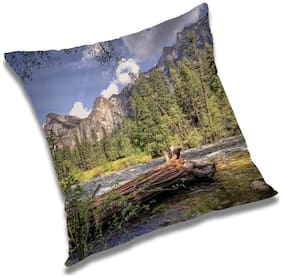 RADANYA Printed Cushion Cover with Filler Set 16x16 inch