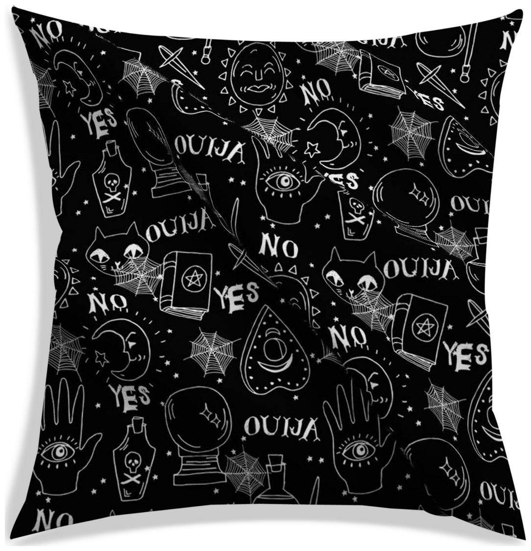 

RADANYA Printed Polyester Black Cushion Cover ( Large Pack of 1 )