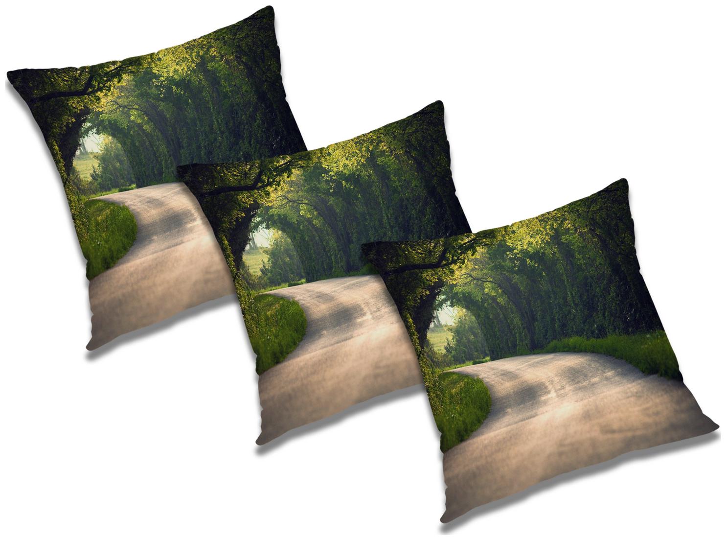 

RADANYA Printed Cushion Cover with Filler (Set of 3) 12X12 inch