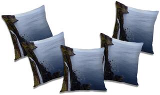 RADANYA Printed Cushion Cover with Filler (Set of 5) 18x18 inch