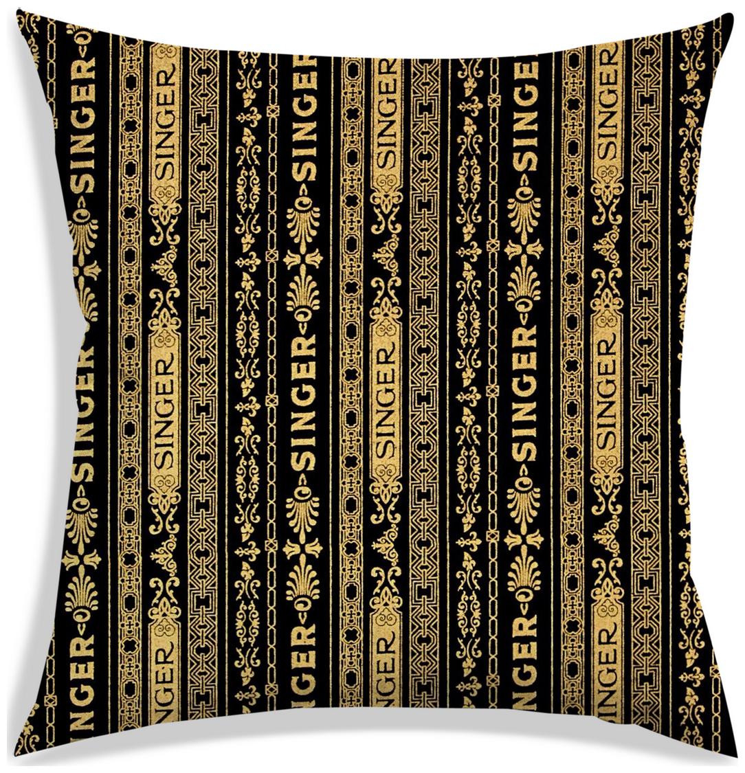 

RADANYA Printed Polyester Black Cushion Cover ( Small Pack of 1 )