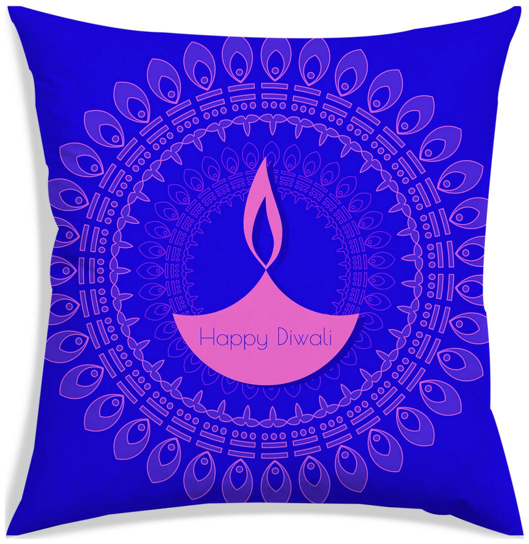 

RADANYA Printed Polyester Blue Cushion Cover ( Regular Pack of 1 )