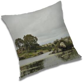 RADANYA Printed Cushion Cover with Filler Set 18x18 inch