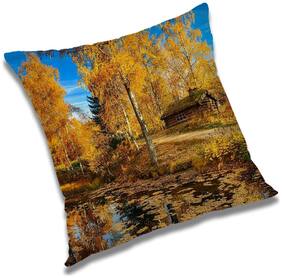 RADANYA Printed Cushion Cover with Filler Set 18x18 inch