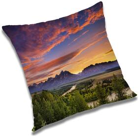 RADANYA Printed Cushion Cover with Filler Set 16x16 inch